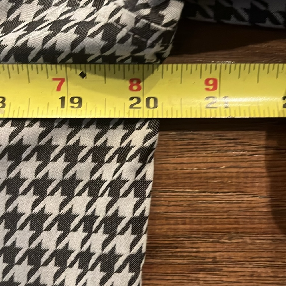 Chicos Button Down Black And Gray Houndstooth 3/4… - image 8